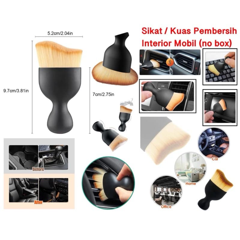 Sikat Pembersih Interior Kuas Detailing Penghilang Debu Interior Dasbord Mobil Remover Gap Brush Car Ruangan Halus Lembut Celah AC