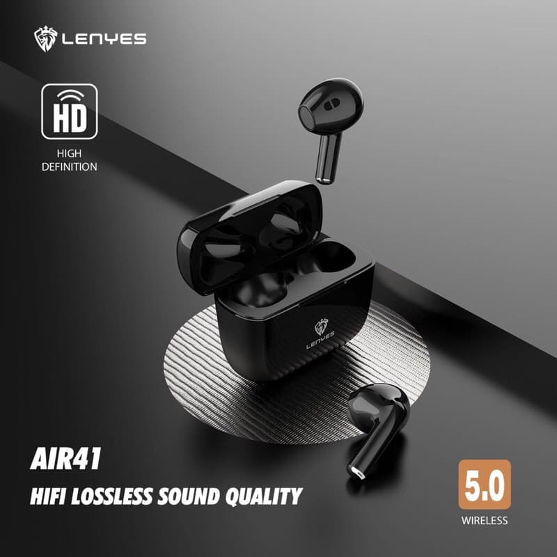 LENYES AIR 41 TWS Headset Wireless Bluetooth 5.0 Earbuds Hifi Stereo Earphone