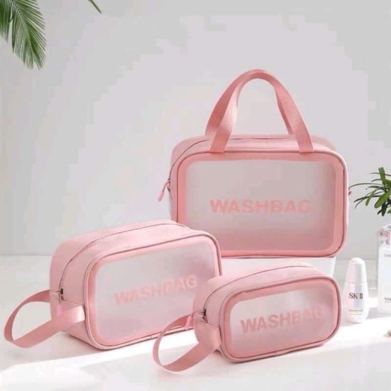 Tas Kosmetik Travel Transparan Tas Kosmetik Anti Air Pouch Travel Washbag