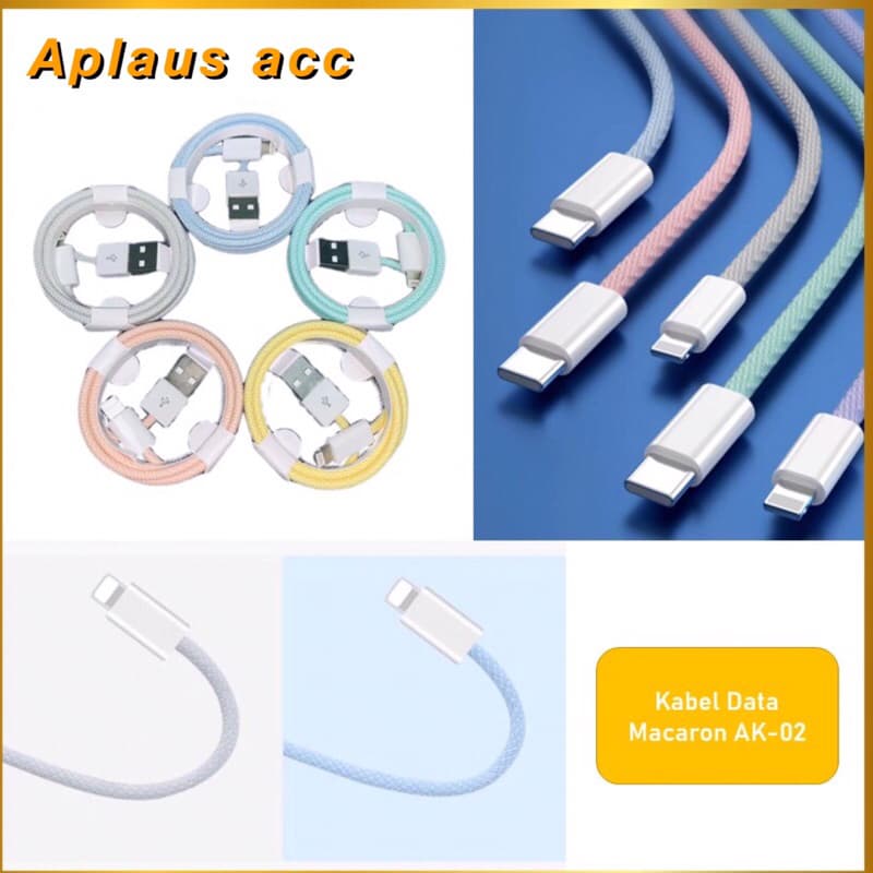 Kabel Data Macaron AK-02 Fast Charging Data Cable Micro USB