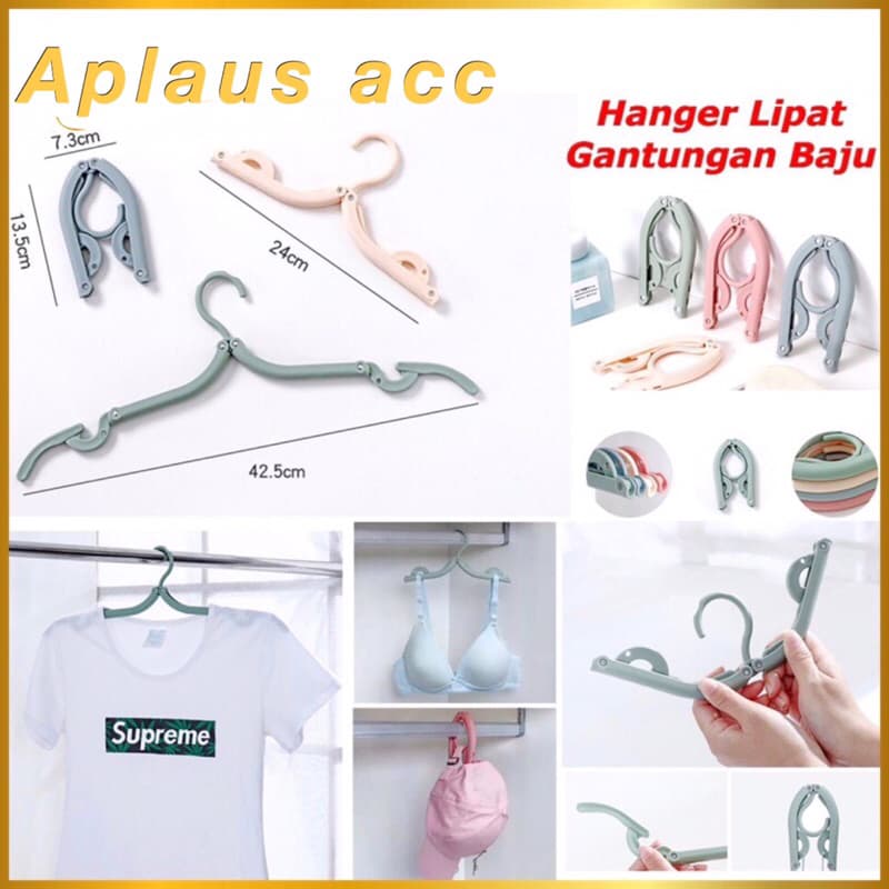 Hanger Lipat Gantungan Baju Portable Gantungan Baju Lipat Travelling Serbaguna