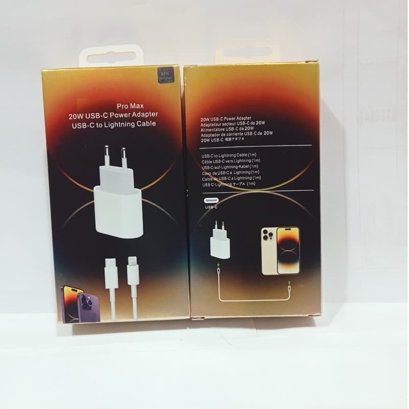 Charger Light 14 Pro max 20W Usb-C Power Adapter Usb C To Lightning Cable