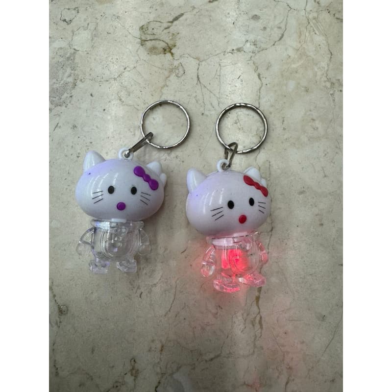 Gantungan Kunci Lampu LED Doraemon Hello Kitty LED Key Chain