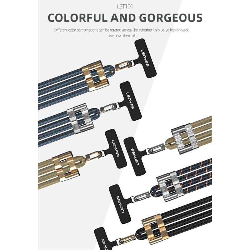 Lenyes LST101 Lanyard Casing Handphone Universal Neckalce Strap Adjus Table Tali Gantungan