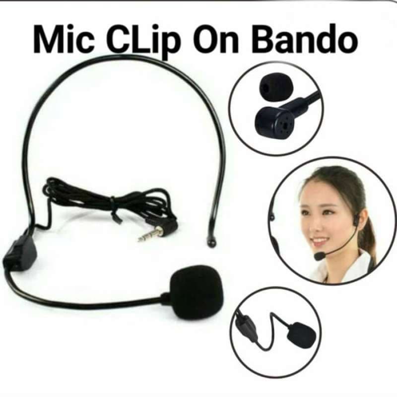 Mic Clip On BANDO Kepala Paket Youtuber Gamer Vlog Audio Microphone