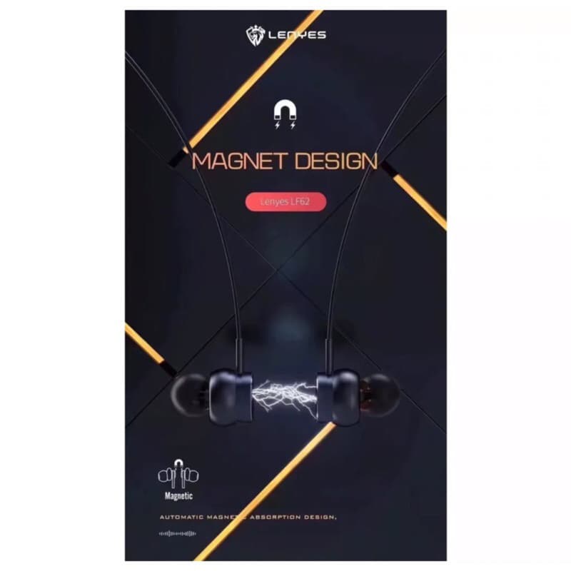 Lenyes LF62 Earphone Lightning Mega Bass Hifi Stereo Headset With Microphone Original