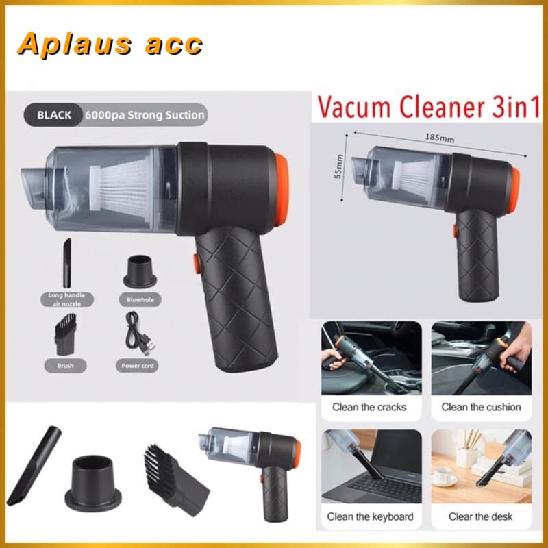 Vacuum Cleaner 3in1 Vacuum Penyedot Rechargeable 3in1 Mini Portable Serbaguna