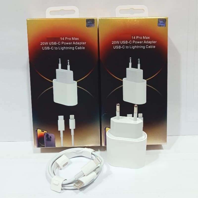 Charger Light 14 Pro max 20W Usb-C Power Adapter Usb C To Lightning Cable