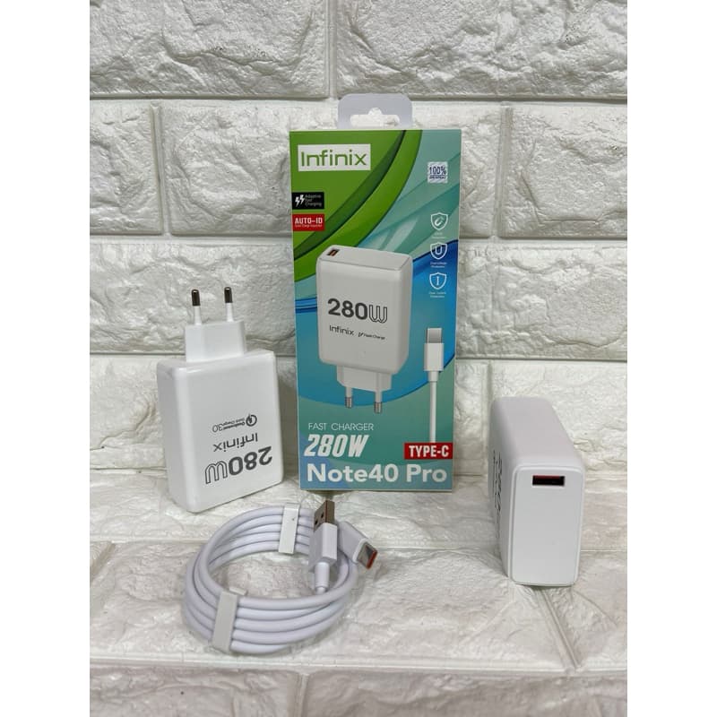 Charger ori 100 Infinix Note40 Pro  Fast Charging 280W Casan Original