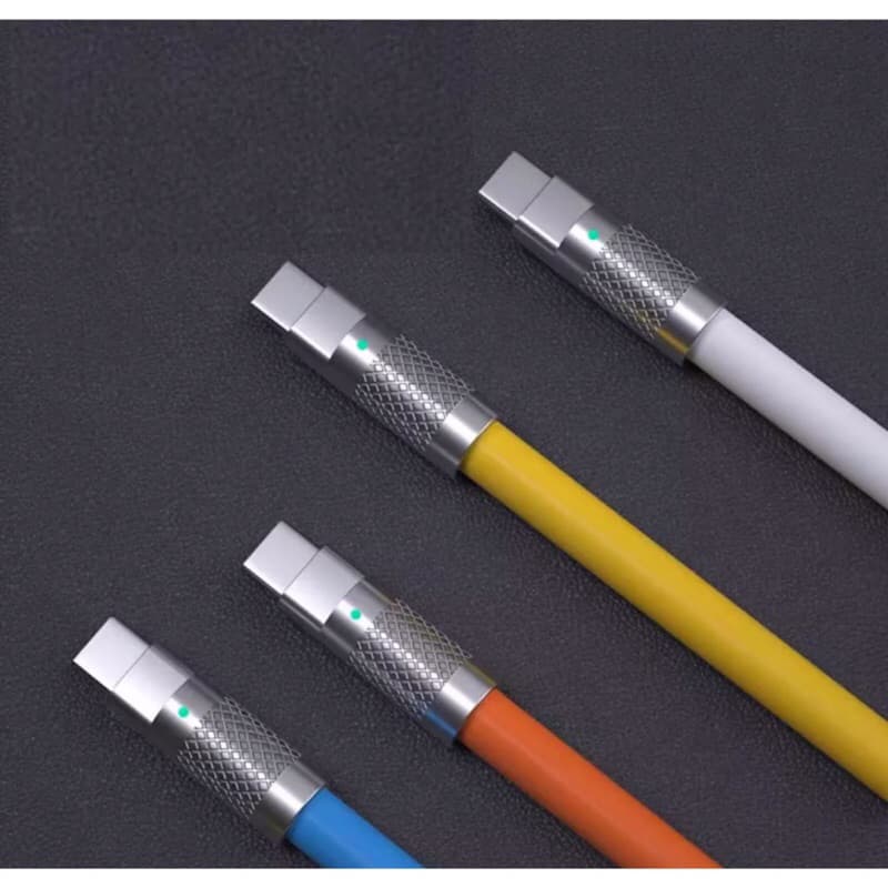 Kabel Data Silicone 120W Fast Charging Kabel Data Kuat Tahan Lama