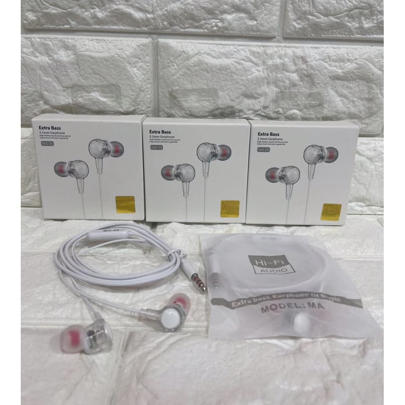 Headset Handsfree Transparan + Mic Bisa Buat Telepon MA35 MA36