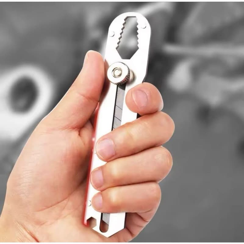 Pisau Cutter Stainless Besi 9in1 Cutter Stainless Pemotong Kertas Tajam Anti Karat