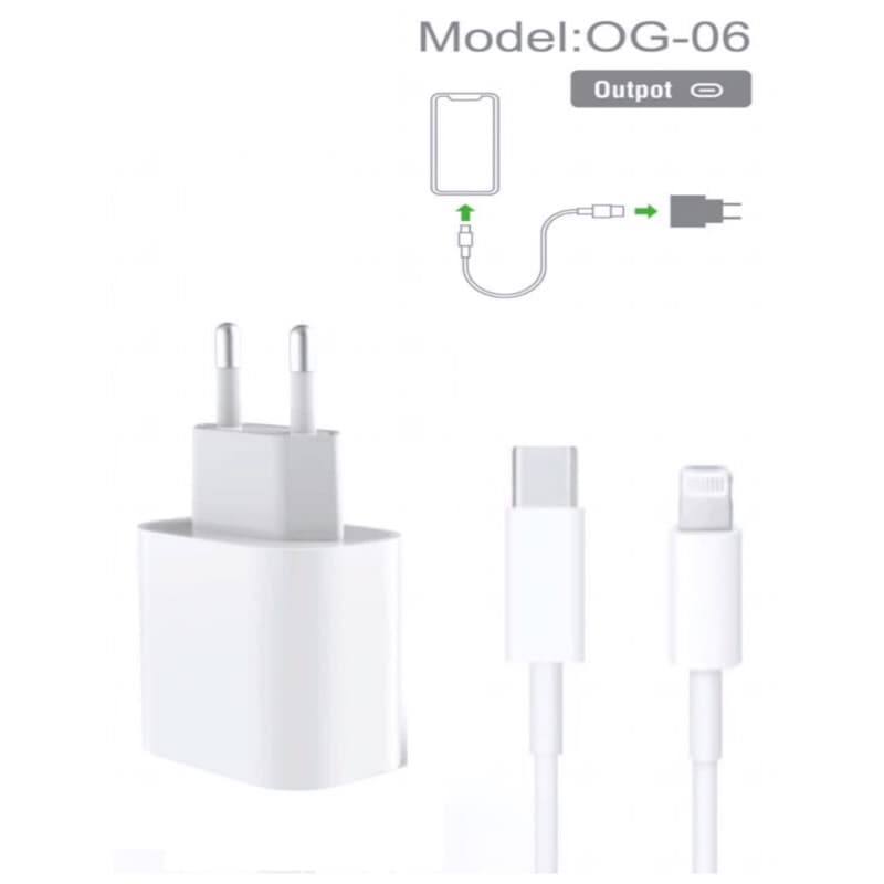 Charger Iphone Murni 20W Ori OG-06 Colokan USB Type C to Ligthning