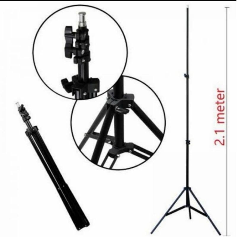 (GROSIRAN) Tripod 2.1Meter Besi + Pack