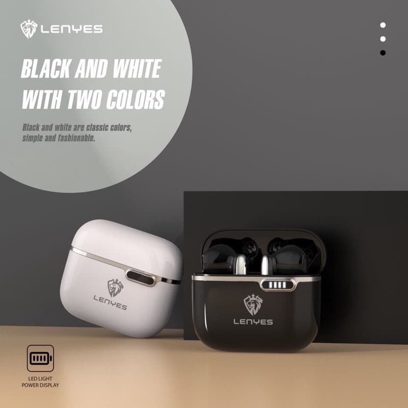 LENYES AIR 46 TWS Earphone Classic Rock Headset Wireless Bluetooth 5.1 Earbuds Hifi Stereo Heavy Bass