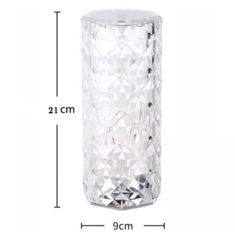Lampu Meja Crystal Led Touch Lampu Hias Rose Diamond Aesthetic Mewah