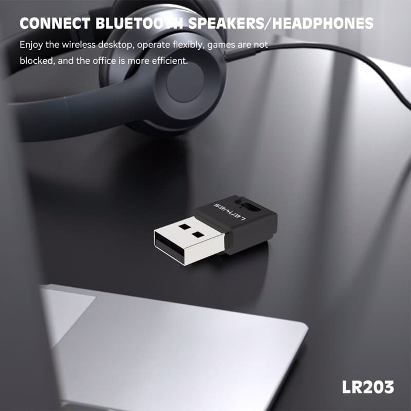 Lenyes LR202 LR203 Bluetooth Receiver USB Wireless Adapter 5.1 Alat Bluetooth Salon