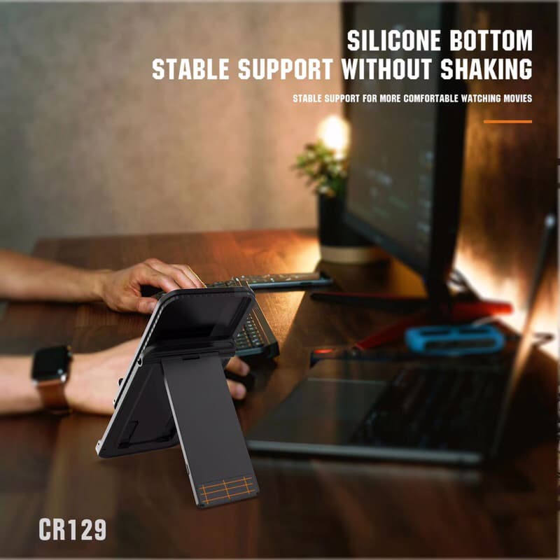 LENYES CR129 Folding Desktop Phone Holder di Meja Stand Hp Lipat Anti Slip CR-129