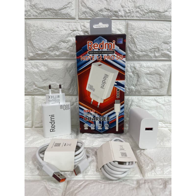 Charger Casan ori Redmi Note12 Pro 180W Colokan Type C Support FastCharging