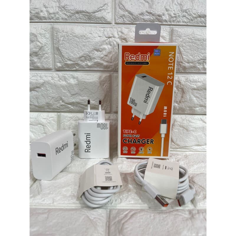 Charger Casan Ori Redmi Note 12C 180W Colokan Type C Support FastCharging