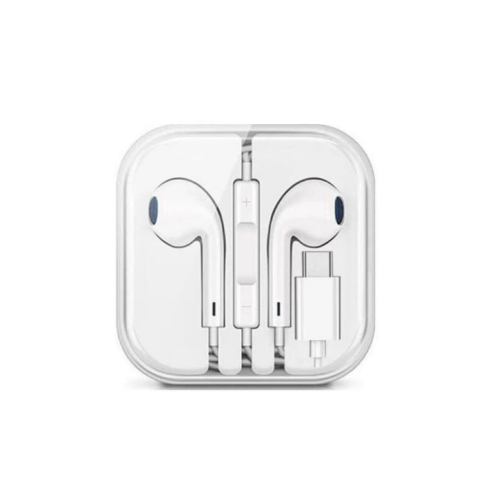 Handsfree Headset Type C for IOS Lightning dan Android Type C Universal Bass