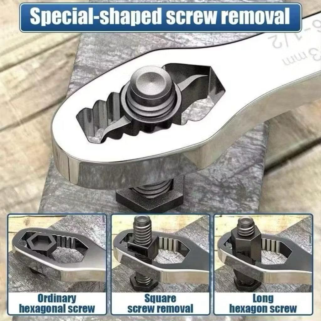 Kunci Ring Pas Mini Pendek Multifungsi 8 - 22 MM DOUBLE HEAD UNIVERSAL Wrench