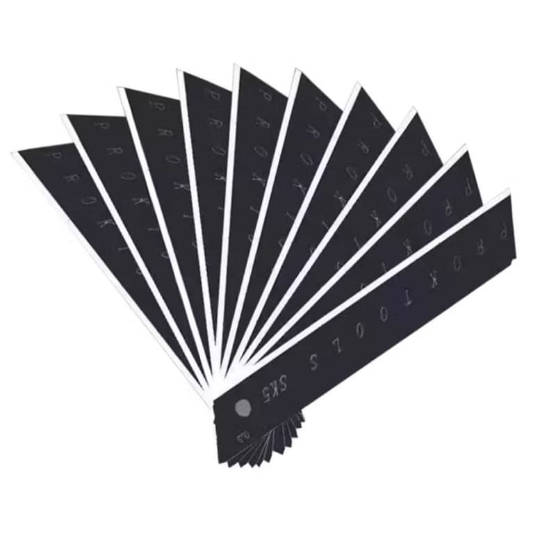 ISI 10 PCS ISI CUTTER BESAR 18mm SK5 REFILL PISAU KATER BAJA HITAM LEBAR BAGUS MURAH