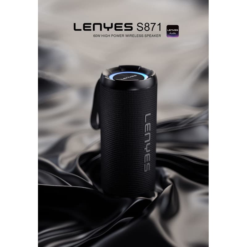 Wireless Speaker LENYES S871 60W Bluetooth 5.3 Portable RGB Light TWS Waterproof IPX6