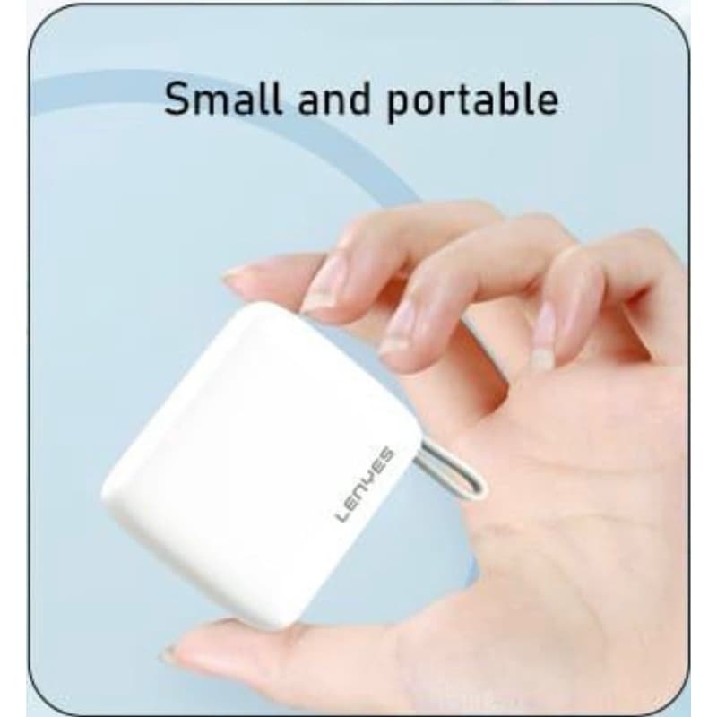 Powerbank LENYES PX159D super mini Powerbank 10.000Mah Fast Charging 22.5W Built In Cable Type C Output