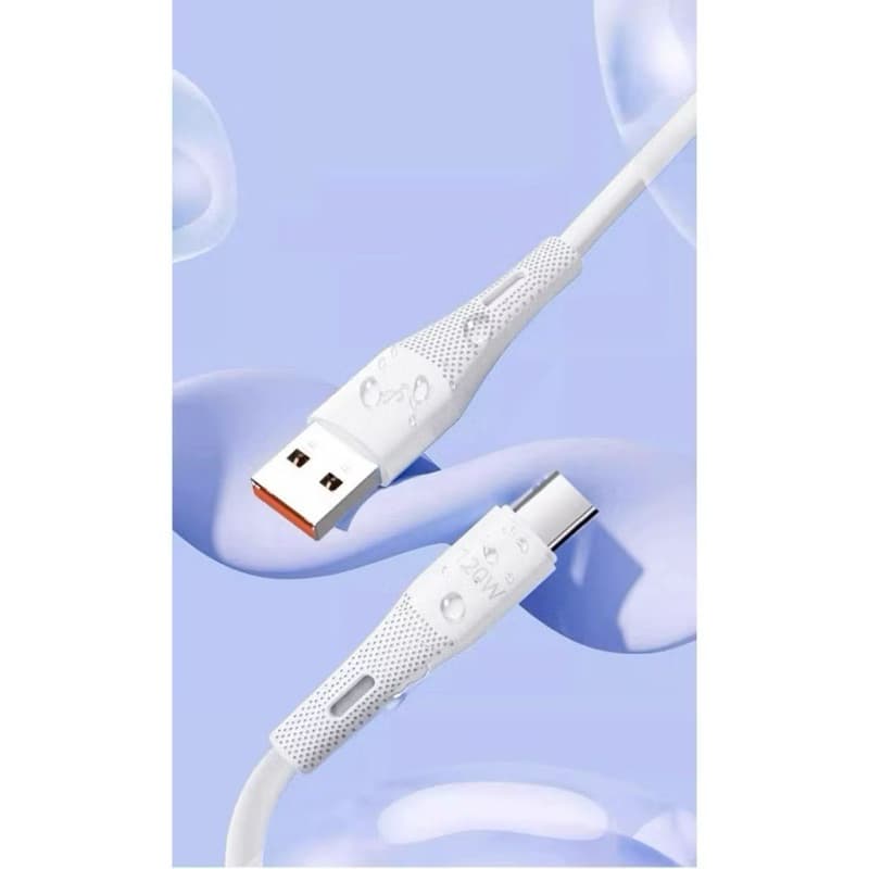 Kabel Data Silicone 120W KB-16 Micro Type C USB Charging Kabel Data Kuat