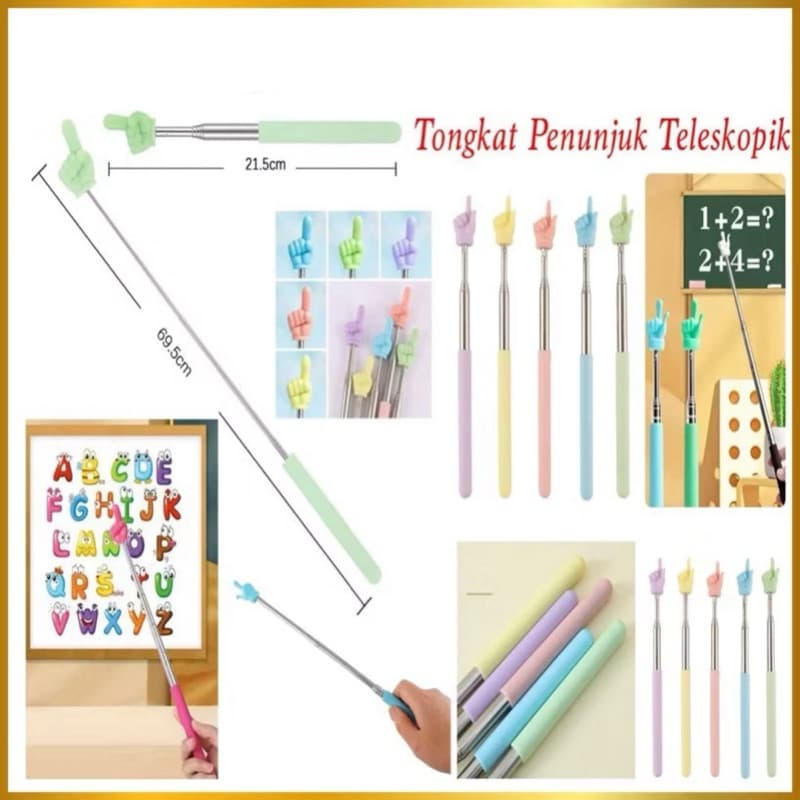 Tongkat Penunjuk Papan Tulis Teleskopik Extendable Tongkat Pointer Papan Tulis Desain Praktis