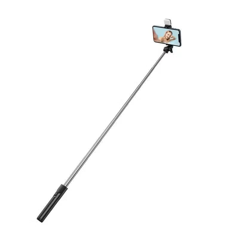 Tongsis Tripod Lampu H1S 1 Meter Tongsis Selfie Remote Shutter Bluetooth Stick Tripod 1M