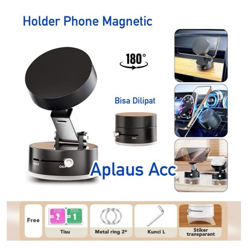 Holder HP Mobil Dasbor Magnetic Superkuat VA-02 Vacum Suction Cup  Dudukan HP