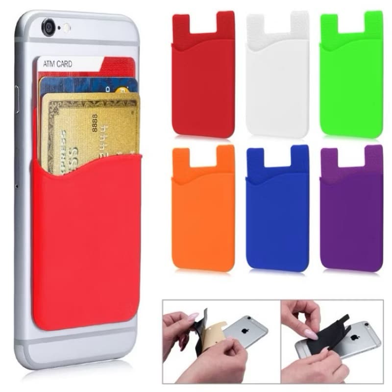 Sticky Card Holder HP Dompet Kartu Card Holder Tempat Kartu ATM Tempelan HP