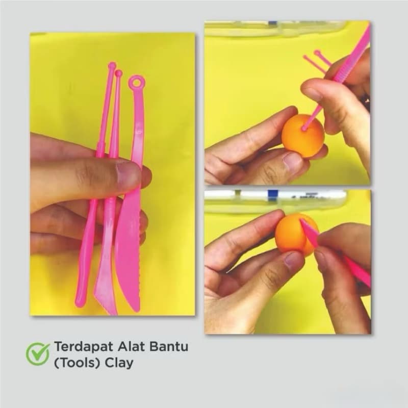 Clay Mainan Anak Isi 12 Pcs Clay 12 Warna Clay Polymer Warna Warni Mainan Slime Lilin Platisin