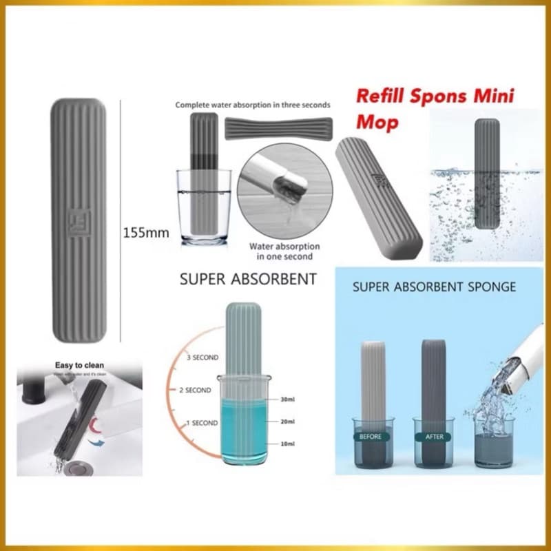 Refill Spons Mini Mop Busa Isi Ulang Alat Pel Mini Mop Portable