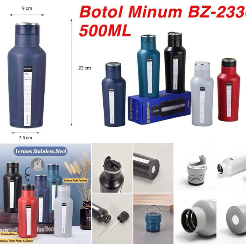 Botol Minum Tumbler Stainless BZ-2330 Botol Tumbler Thermos Canteen 500ML Tahan Panas