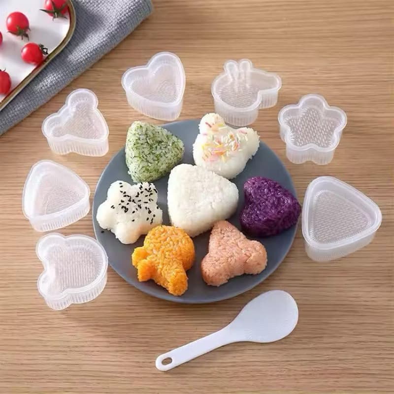 Cetakan Nasi Bento Motif Karakter Lucu Cetakan Nasi Sushi Onigiri Anti Lengket Karakter Lucu