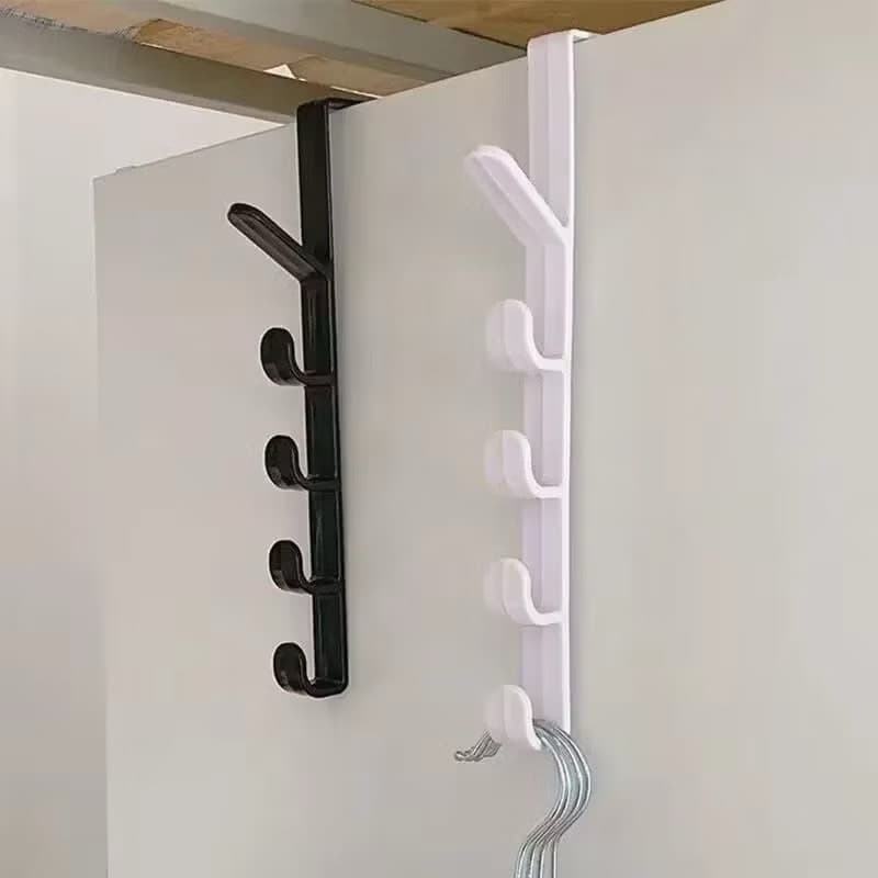Gantungan Baju Belakang Pintu 5 Kait Tanpa Paku Hanger Gantungan Baju Tas Topi 5 Hook Serbaguna