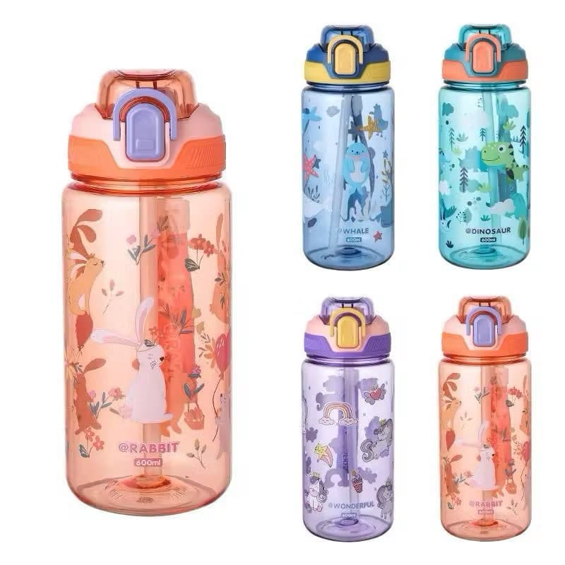 Botol Minum Kartun Anak BZ-290 Botol Minum 600ML Karkater Lucu BPA Free