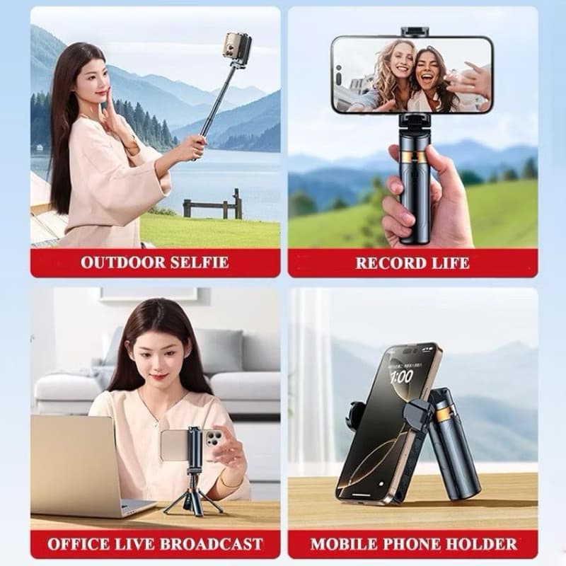 Tongsis Tripod Bluetoot Mini Selfie Stick Tripod WINSI SL500 Bluetooth Tripod Selfie Stick Portable Remote dan Lampu Sorot Bluetooth Selfie Stick Tripod Super Mini for Smartphone Tripod Tongsis