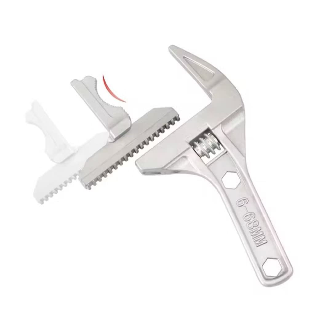Kunci Inggris Silver 6-68mm Universal Adjustable Wrench Alat Kunci Pipa Multifungsi