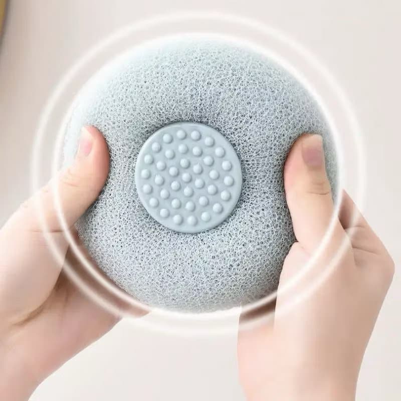 Spons Bola Mandi Pembersih Badan Daki Spons Bola Jaring Mandi Body Scrub