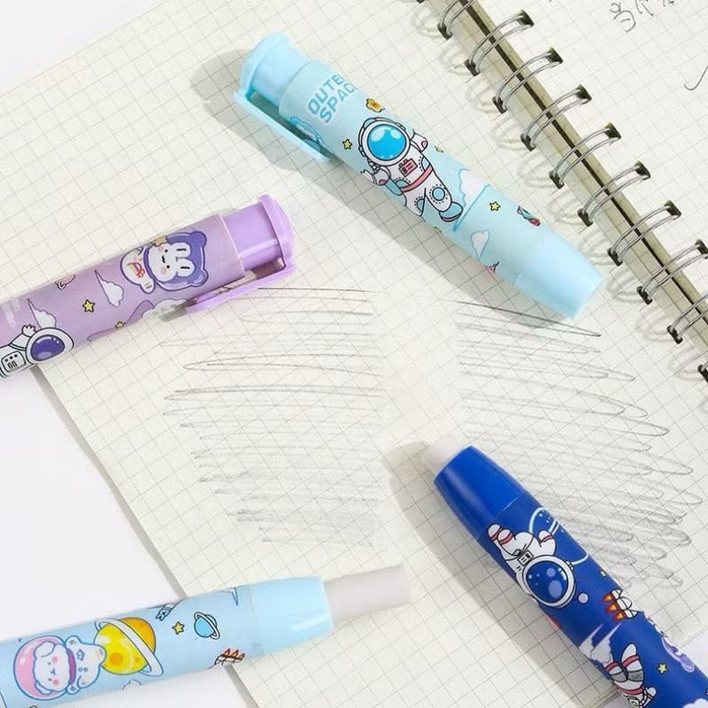 Penghapus Pensil Mekanik Karakter Kartun Lucu Mechanic Eraser Pencil Serbaguna