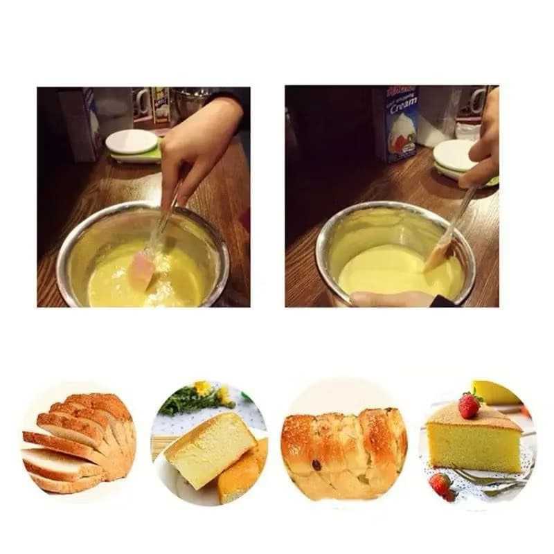 Spatula Kue Silikon Tahan Panas Anti Lengket Spatula Silicone Pengaduk Adonan Kue Food Grade Elastis
