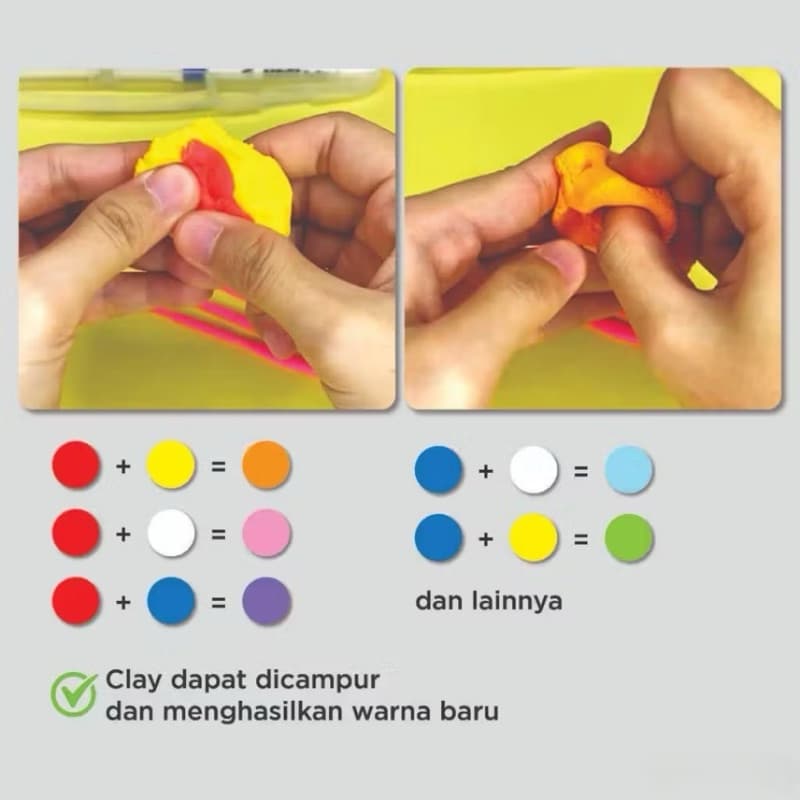 Clay Mainan Anak Isi 12 Pcs Clay 12 Warna Clay Polymer Warna Warni Mainan Slime Lilin Platisin
