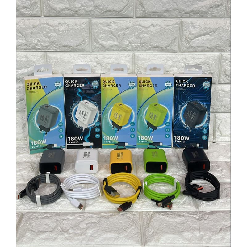 Charger 180W GAN Super Vooc Fast Charging Tipe 139 Android Casan Isi Cepat