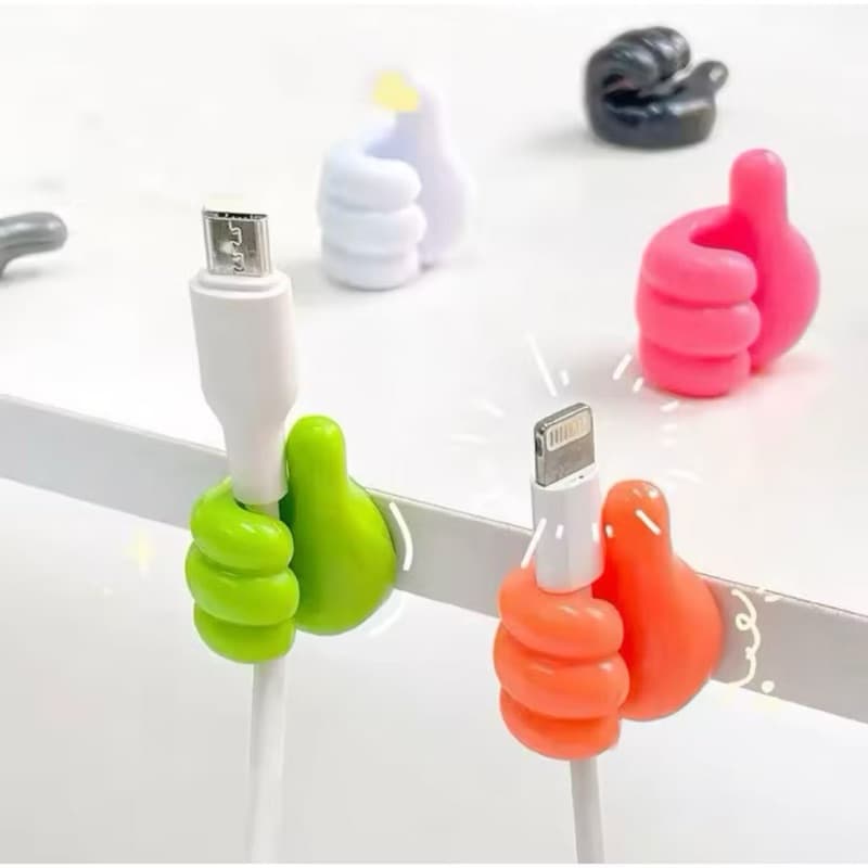 Klip Holder Kabel Model Jempol Gantungan Kait Kabel Bentuk Jempol Serbaguna
