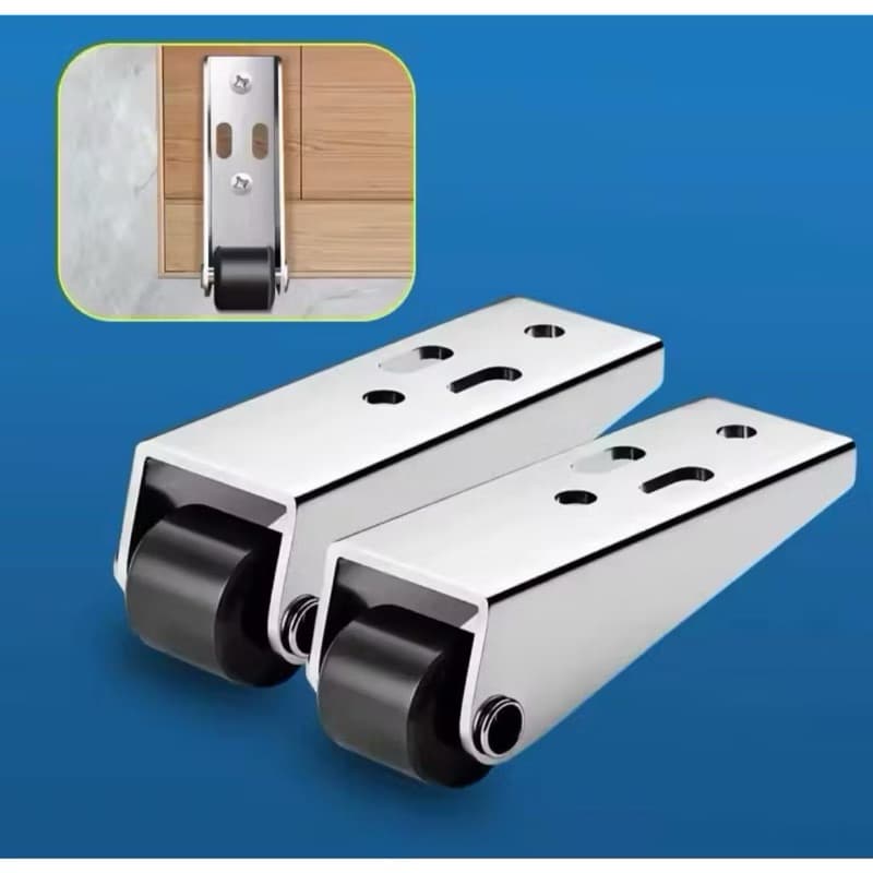 Roda Bawah Pintu Sliding Roda Penopang Penahan Bawah Pintu Geser Universal Serbaguna