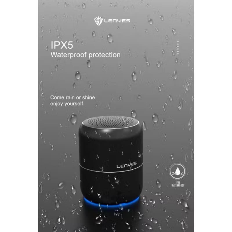LENYES S811 12W Mini Wireless Speaker Bluetooth 5.0 Portable Waterproof IPX5 Lampu LED TWS